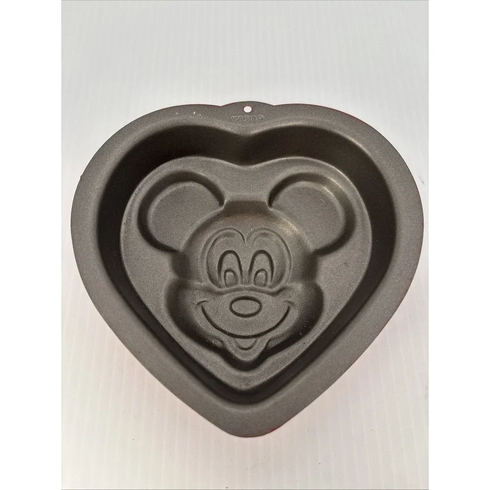 Disney Mickey Mouse Cake/ Jello Mold Non Stick Red Heart Shaped